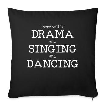 Actress theater - Sofa pillowcase 17,3'' x 17,3'' (45 x 45 cm) - black - Front