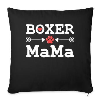 Chien Boxer - Housse de coussin décorative 45 x 45 cm - noir - Devant