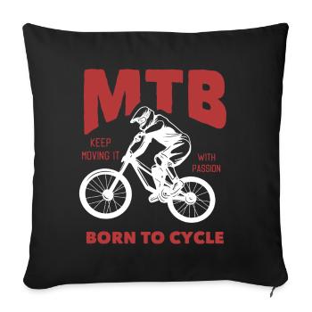 Bicycle Bicycling Biker Cycling Bicycle - Sofa pillowcase 17,3'' x 17,3'' (45 x 45 cm) - black - Front