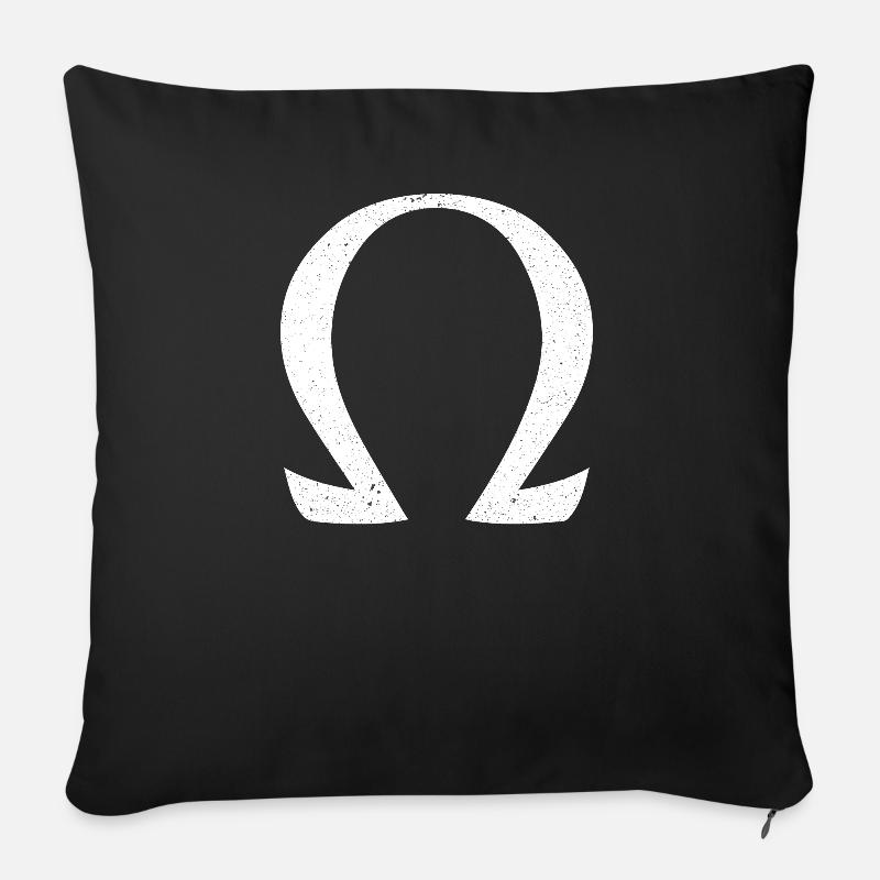 Omega - Sofakissenbezug 45 x 45 cm - Schwarz