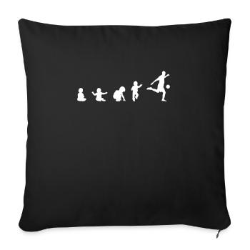 Baby soccer ball Evolution I gift idea Funny - Sofa pillowcase 17,3'' x 17,3'' (45 x 45 cm) - black - Front
