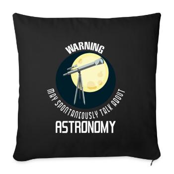 Cadeau astrophysique planètes astronomie - Housse de coussin décorative 45 x 45 cm - noir - Devant