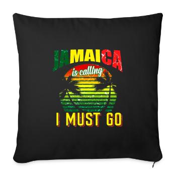 Jamaica Flag Caribbean Rasta Holiday Gift - Sofa pillowcase 17,3'' x 17,3'' (45 x 45 cm) - black - Front