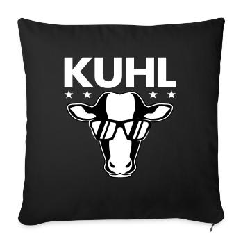 Landwirt & Bauer Kühe Geschenke - Kuhl Kuh Lustige - Sofakissenbezug 45 x 45 cm - Schwarz - Vorne