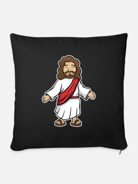 Jesus - Sofakissenbezug 45 x 45 cm - Schwarz