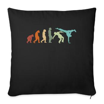 EVOLUTION Capoeira martial arts Brazil fight dance - Sofa pillowcase 17,3'' x 17,3'' (45 x 45 cm) - black - Front