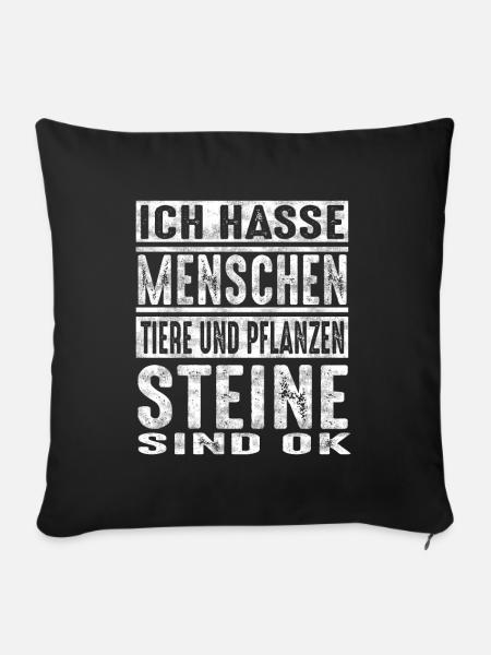 Schüler Lehrer Lustiger Spruch - Sofakissenbezug 45 x 45 cm - Schwarz