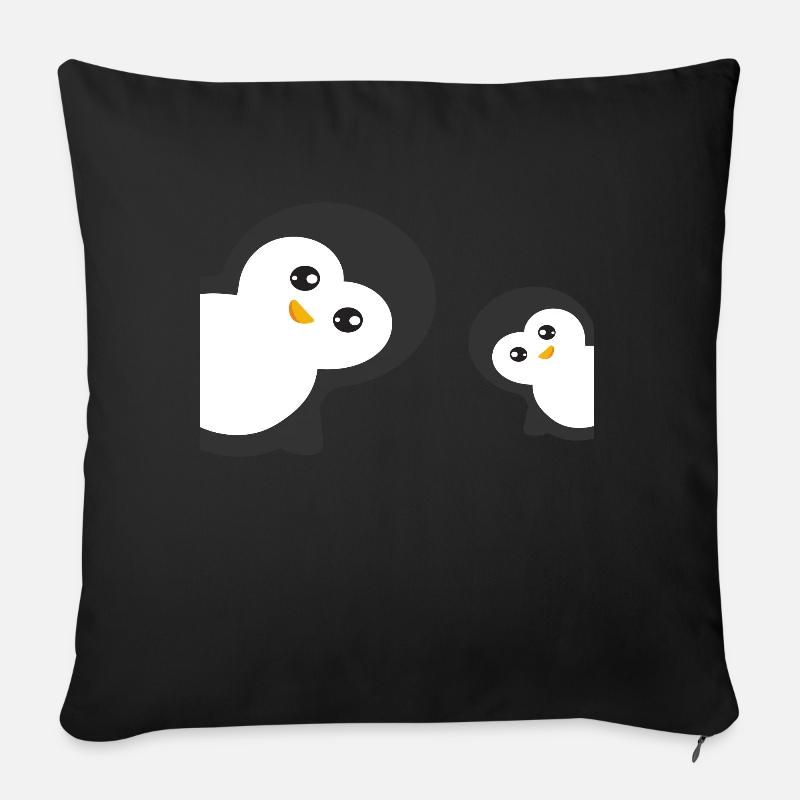penguin - Sofa pillowcase 17,3'' x 17,3'' (45 x 45 cm) - black