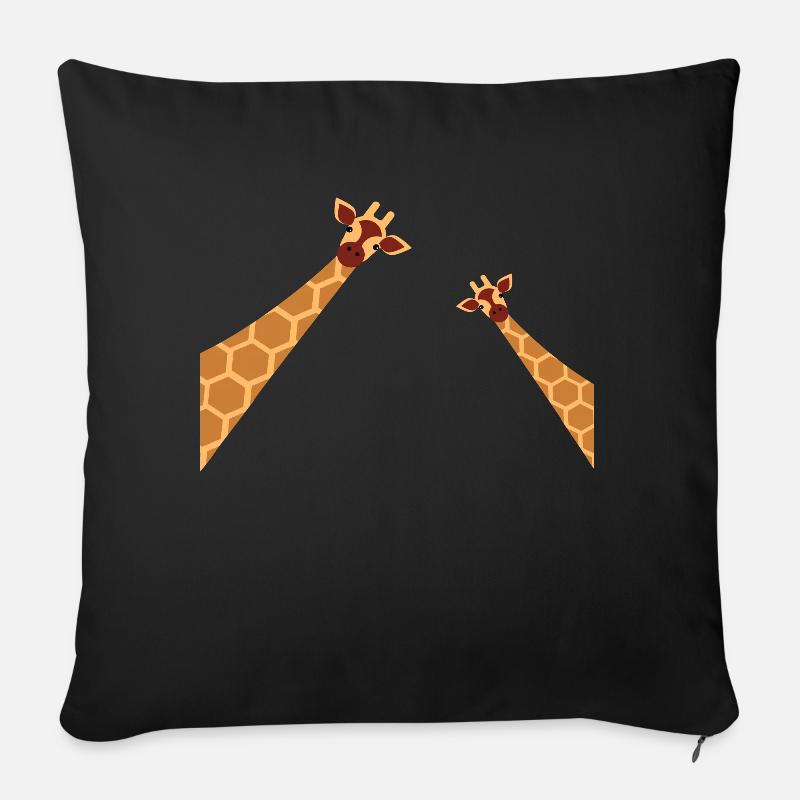 Giraffe - Sofakissenbezug 45 x 45 cm - Schwarz
