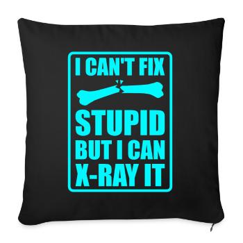 Radiology radiologist x-ray gift - Sofa pillowcase 17,3'' x 17,3'' (45 x 45 cm) - black - Front