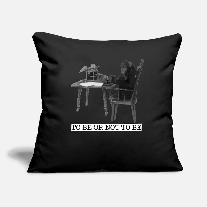 Chimpanzee monkey writes Hamlet typewriter Sofa pillowcase 17,3'' x 17,3'' (45 x 45 cm)