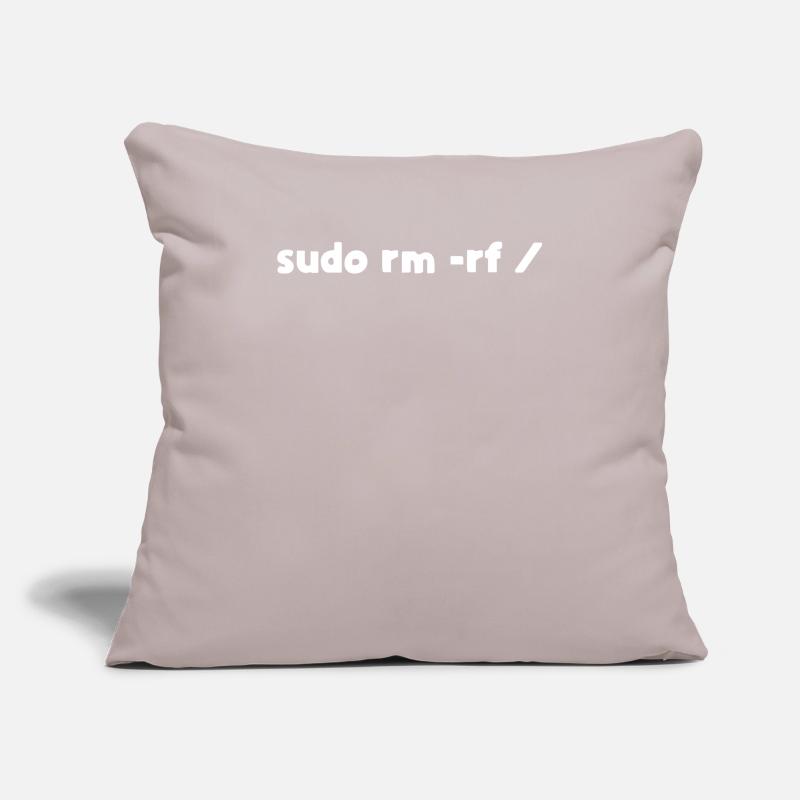 Programmeur Linux sudo rm -rf Housse de coussin décorative 45 x 45 cm
