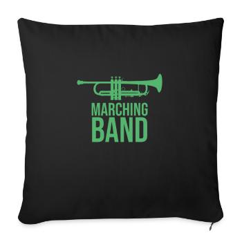 Marching band - Sofa pillowcase 17,3'' x 17,3'' (45 x 45 cm) - black - Front
