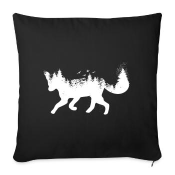 Fuchs - Sofakissenbezug 45 x 45 cm - Schwarz - Vorne