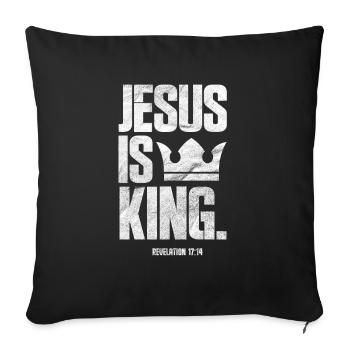 Jésus dieu christian christ religion cadeau - Housse de coussin décorative 45 x 45 cm - noir - Devant