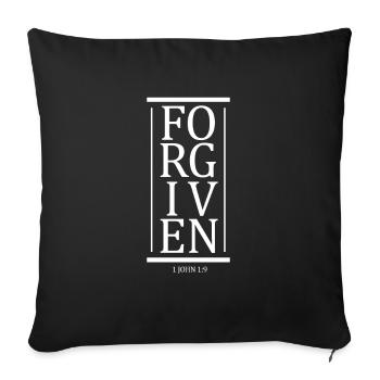 Christian jésus dieu bible christ cadeau - Housse de coussin décorative 45 x 45 cm - noir - Devant