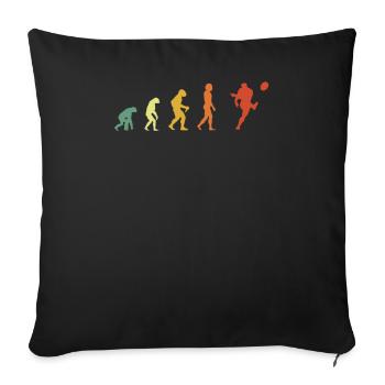 Vintage Rugby Evolution - Sofakissenbezug 45 x 45 cm - Schwarz - Vorne