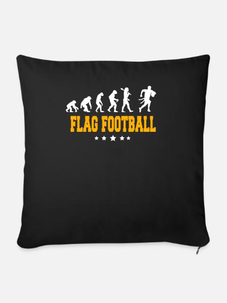 FLAG FOOTBALL - Sofakissenbezug 45 x 45 cm - Schwarz