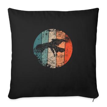 Eagle vintage - Sofa pillowcase 17,3'' x 17,3'' (45 x 45 cm) - black - Front