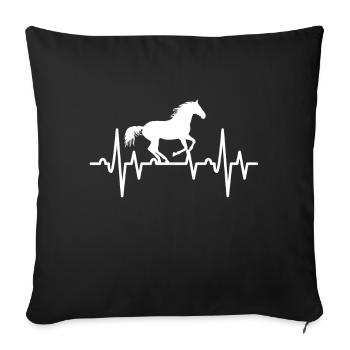 Riding girl - Sofa pillowcase 17,3'' x 17,3'' (45 x 45 cm) - black - Front