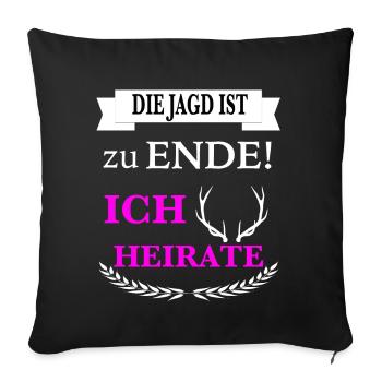 Hunter bachelorette party Bavière équipe cadeau - Housse de coussin décorative 45 x 45 cm - noir - Devant