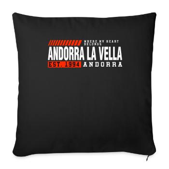 Awesome Andorra Gift Idea - Sofakissenbezug 45 x 45 cm - Schwarz - Vorne