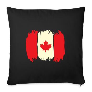 Drapeau du Canada - Housse de coussin décorative 45 x 45 cm - noir - Devant