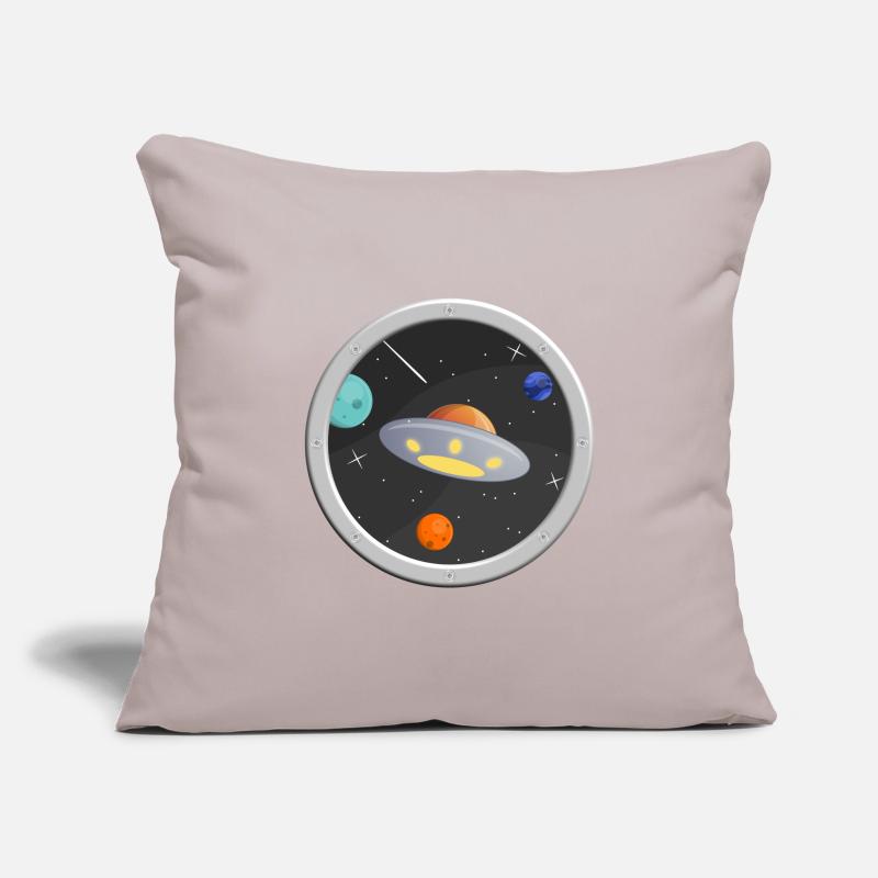 Window into space with UFO Sofa pillowcase 17,3'' x 17,3'' (45 x 45 cm)