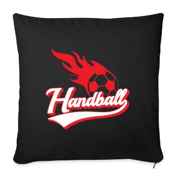 Handball - Handball-Design - Sofakissenbezug 45 x 45 cm - Schwarz - Vorne