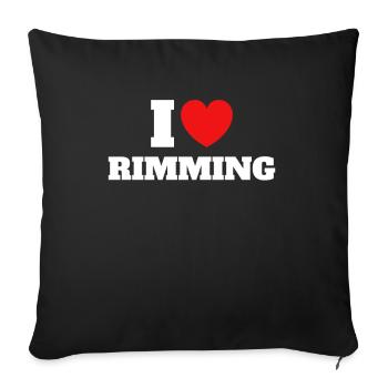 I LOVE RIMMING - Sofa pillowcase 17,3'' x 17,3'' (45 x 45 cm) - black - Front