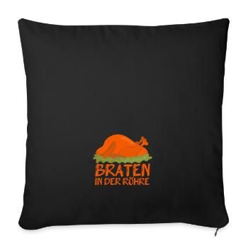 Schwangerschaft Braten Baby Schwanger Geschenk - Sofakissenbezug 45 x 45 cm - Schwarz - Vorne