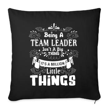 Chemise de chef d'équipe - Housse de coussin décorative 45 x 45 cm - noir - Devant