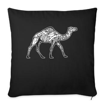 Camel Camel Floral Pattern - Housse de coussin décorative 45 x 45 cm - noir - Devant