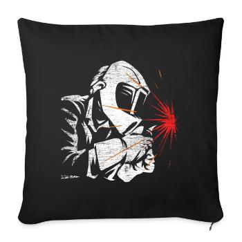 Soudeur soudeur - Housse de coussin décorative 45 x 45 cm - noir - Devant