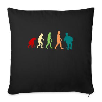 Evolution de l'accordéon - Housse de coussin décorative 45 x 45 cm - noir - Devant