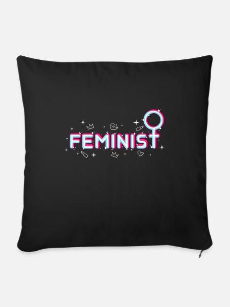 Feminist - Sofakissenbezug 45 x 45 cm - Schwarz