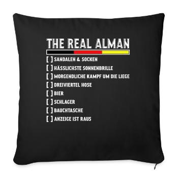 Alman Meme - Sofakissenbezug 45 x 45 cm - Schwarz - Vorne