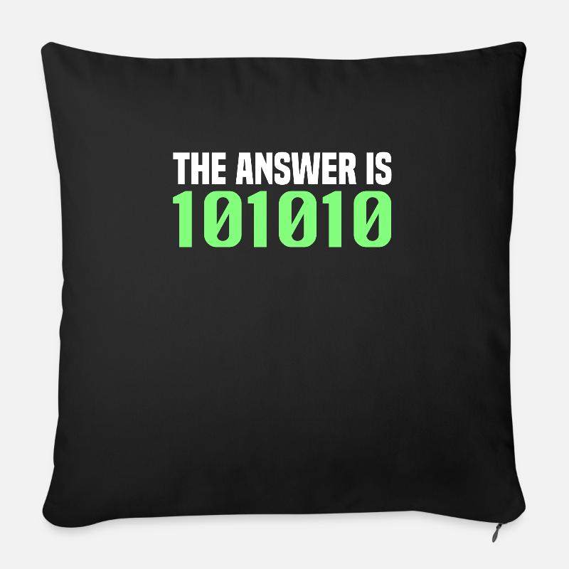 The Answer Is 42 Life The Universe And Everything - Sofakissenbezug 45 x 45 cm - Schwarz