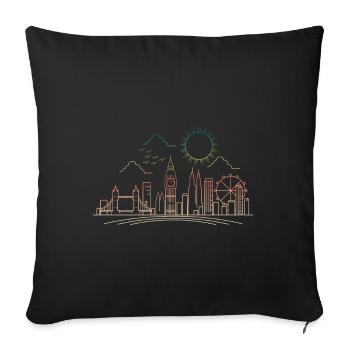 Londres - Housse de coussin décorative 45 x 45 cm - noir - Devant