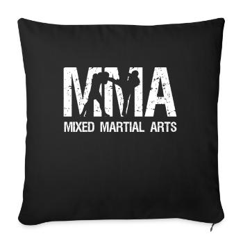 Combattant d'arts martiaux MMA - Housse de coussin décorative 45 x 45 cm - noir - Devant
