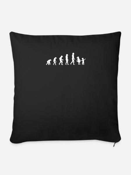 EVOLUTION OF SIBLINGS - Sofakissenbezug 45 x 45 cm - Schwarz