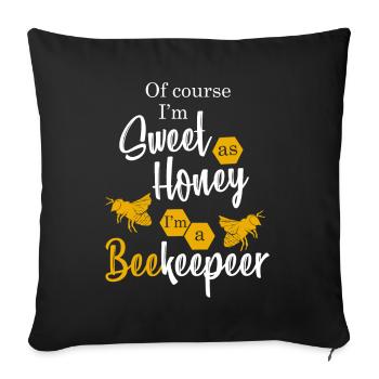 Bees nature honey beekeeper beekeeper gift bumble bee - Sofa pillowcase 17,3'' x 17,3'' (45 x 45 cm) - black - Front
