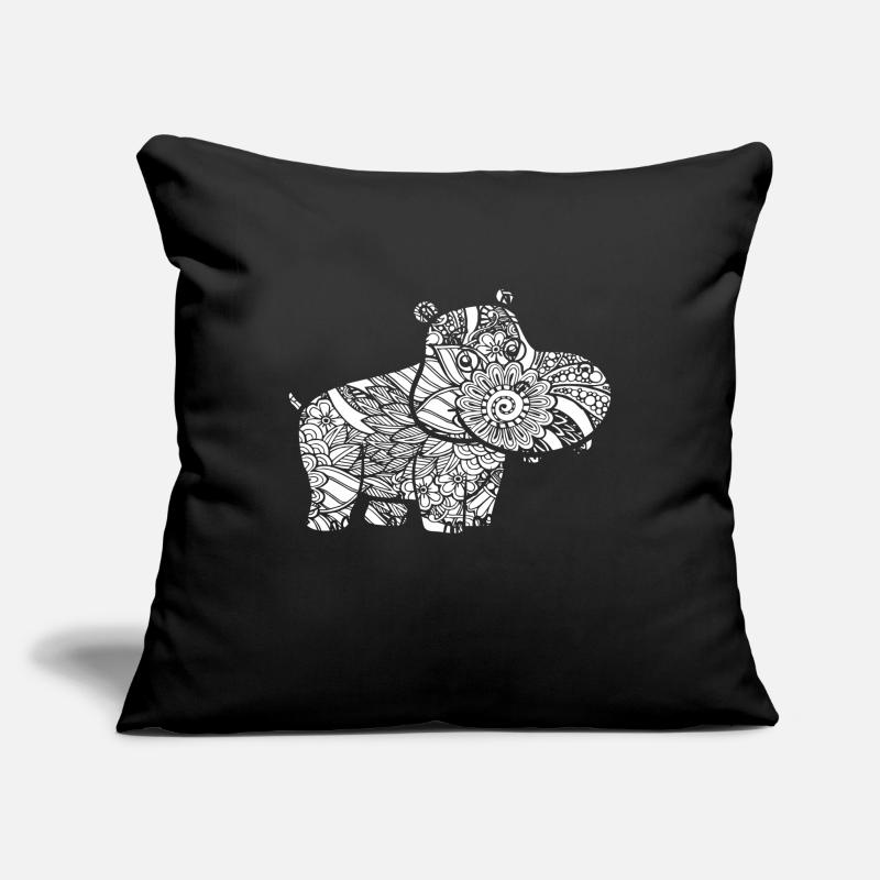 Hippo Hippo Floral Pattern Sofa pillowcase 17,3'' x 17,3'' (45 x 45 cm)
