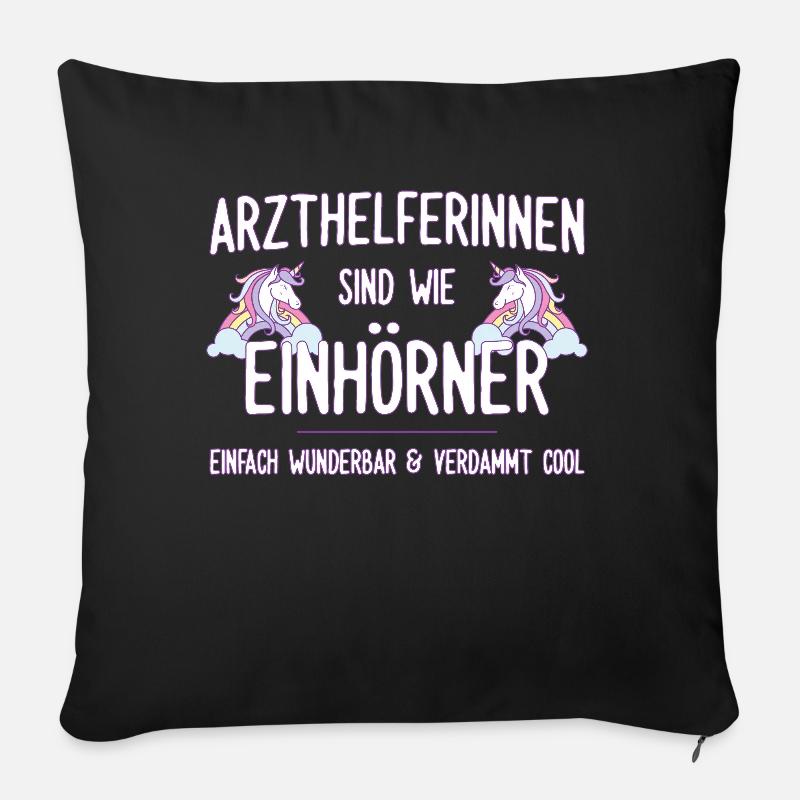 Arzthelferin MFA - Sofakissenbezug 45 x 45 cm - Schwarz