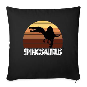 Spinosaurus - Sofa pillowcase 17,3'' x 17,3'' (45 x 45 cm) - black - Front