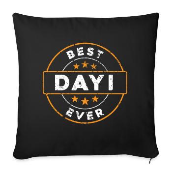 Meilleur cadeau rétro de l'oncle turc Dayi jamais TS - Housse de coussin décorative 45 x 45 cm - noir - Devant