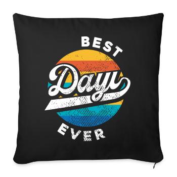 Meilleur cadeau rétro de l'oncle turc Dayi jamais TS - Housse de coussin décorative 45 x 45 cm - noir - Devant
