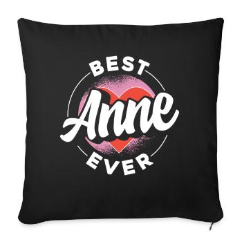 Süßes Best Anne Ever Cooles Türkische Mama Mutter - Sofakissenbezug 45 x 45 cm - Schwarz - Vorne