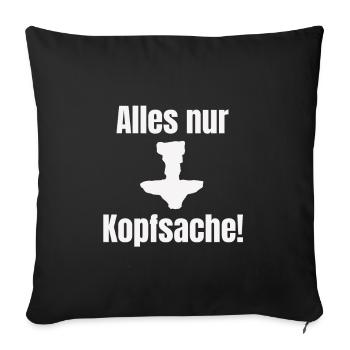 Lustiger Shisha Spruch - Sofakissenbezug 45 x 45 cm - Schwarz - Vorne