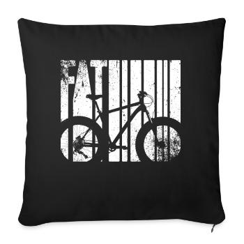 Fatbike Bike Fat Bike fat tires Cool gift - Sofa pillowcase 17,3'' x 17,3'' (45 x 45 cm) - black - Front